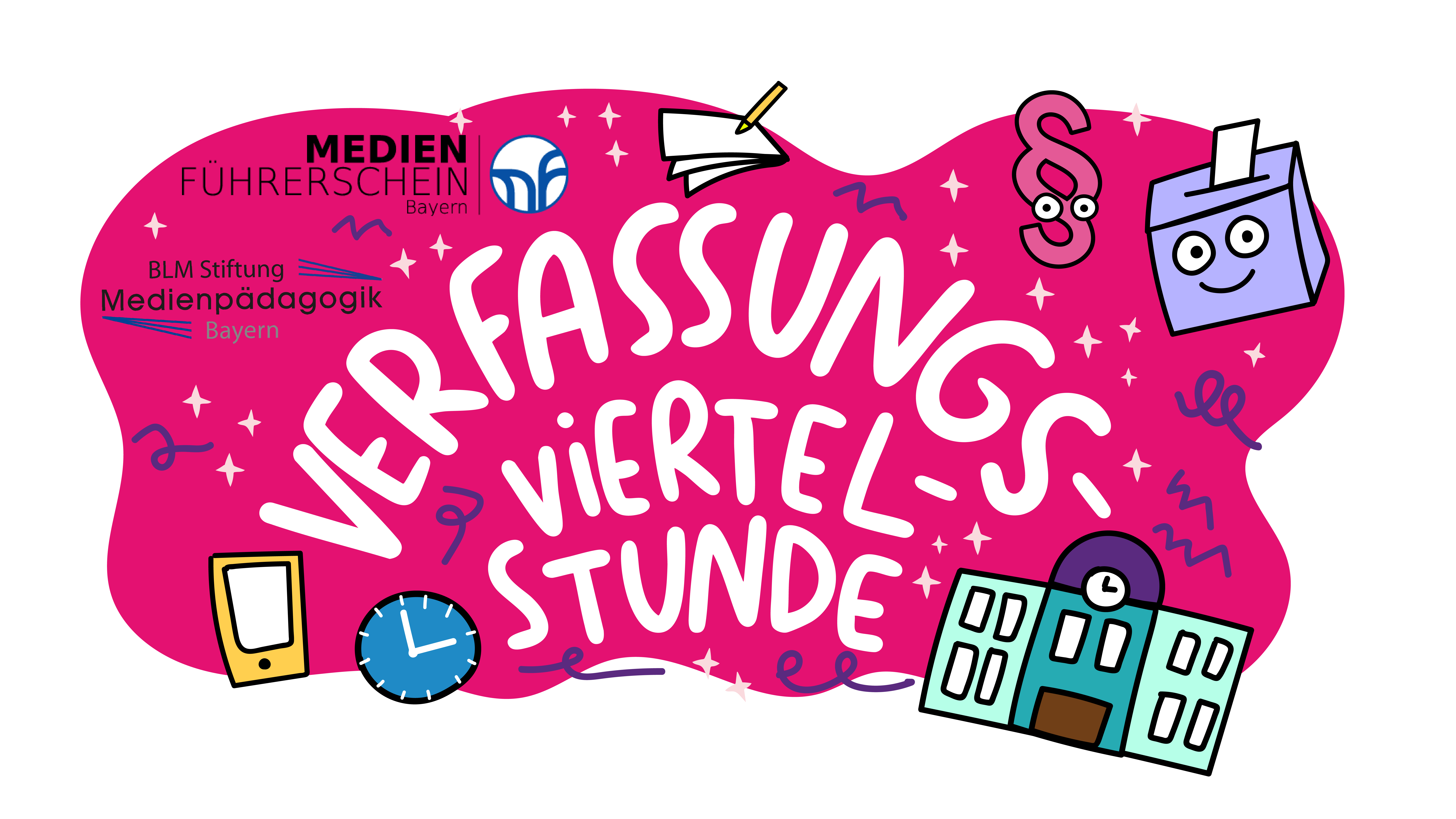 Neues Verfassungsviertelstunde-Titelbild mit Logos